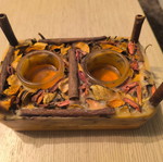 Handmade rectangular candle with aromatic potpourri like new