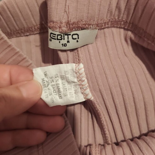 Evita summer set for girls with capri pants, white and pink