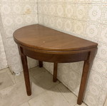 Folding wooden kitchen table, round