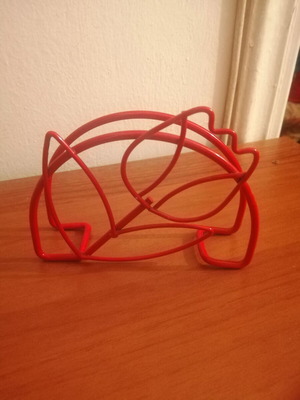 Metal napkin holder with rose design new