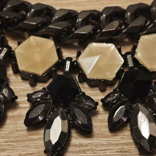 Chunky impressive anthracite necklace