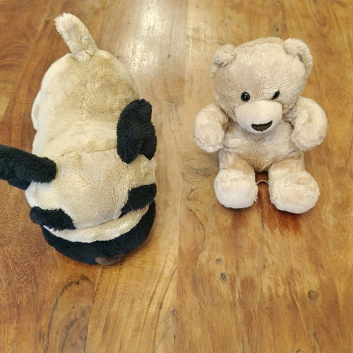 Minifeet plush toys used, set of 2 brown color
