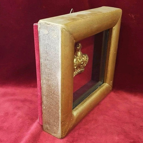 Gilded vintage frame with royal crown used
