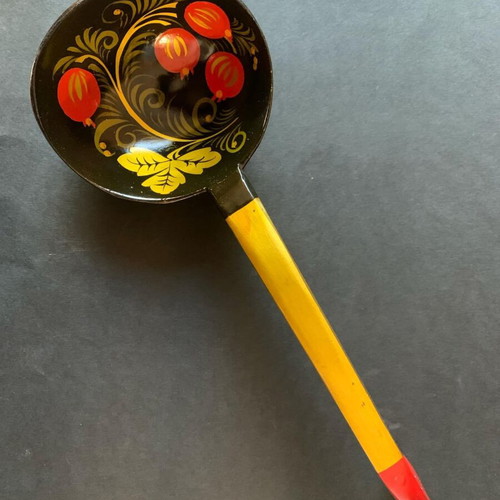 Wooden decorative spoon used with handmade design