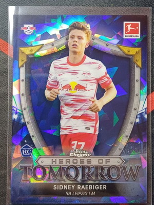 Topps Chrome Sapphire Bundesliga 2021/22 Sidney Raebiger Heroes of Tomorrow card like new