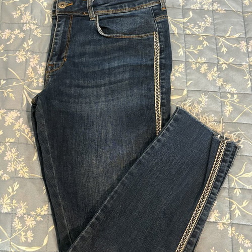 Zara Z1975 Denim τζιν με γκλιτερ, μέγεθος EUR 44, σαν καινούργιο