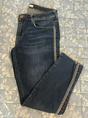 Zara Z1975 Denim τζιν με γκλιτερ, μέγεθος EUR 44, σαν καινούργιο