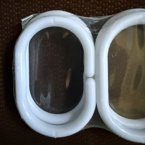 Curtain rings set of 12 white, new in packaging