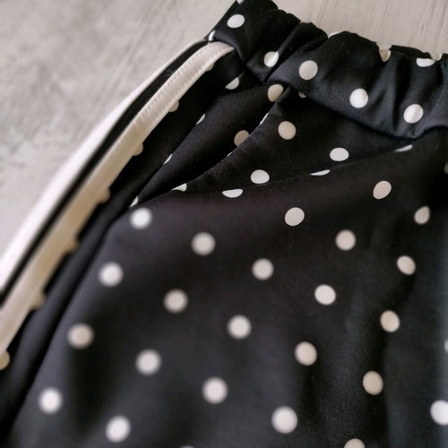 Sporty elegant women's set new, black with white dots