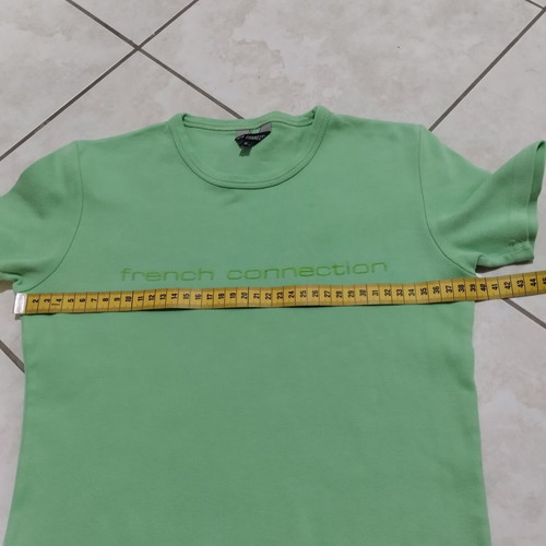 French Connection lime green cotton t-shirt size S
