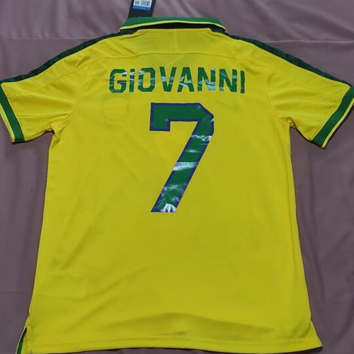 Brazil National Team Retro Jersey 7 Giovanni Copa America 1997