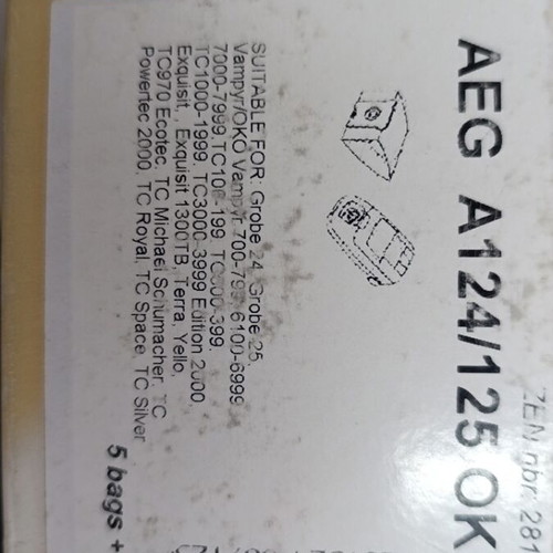 Vacuum cleaner bags AEG A124/125 OKO new, pack of 5