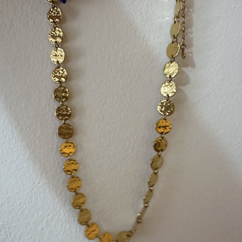 Stainless steel necklace, gold tone