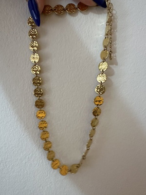 Stainless steel necklace, gold tone