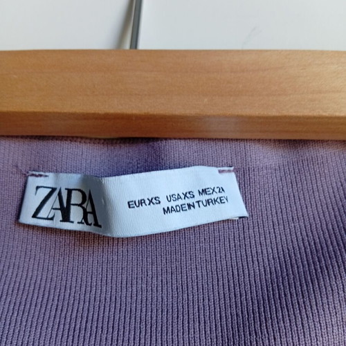 Zara elastic mini dress with square neckline, multicolor