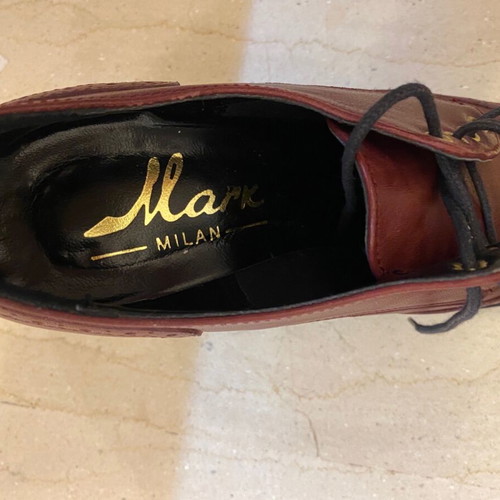 Mark Milan leather ankle boots burgundy like new, size 37