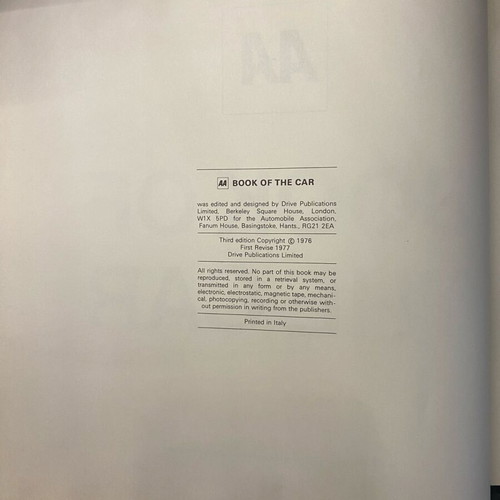 Book of the Car limited edition collectible book like new