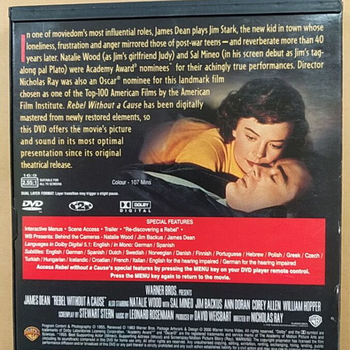 Rebel Without A Cause DVD new with subtitles