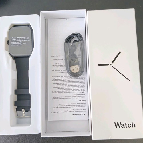 Smart watch new with silicone strap and HD touchscreen
