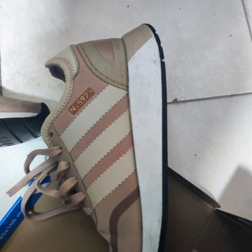 Adidas sneakers size 38 used, beige and pink