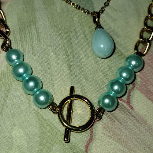 Ozze double stainless steel necklace new