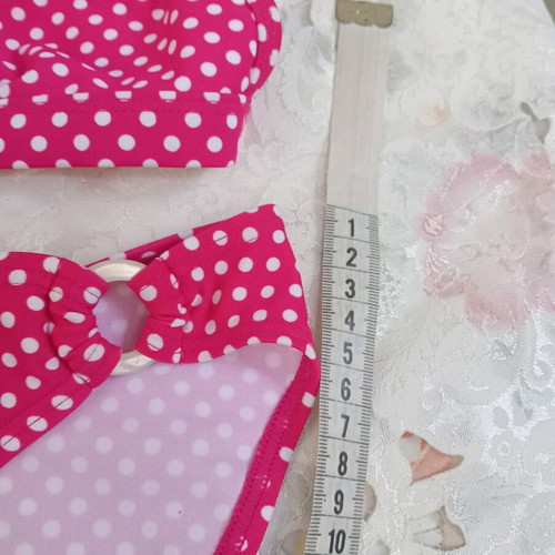 Next polka dot bikini in fuchsia and white, new, UK 14