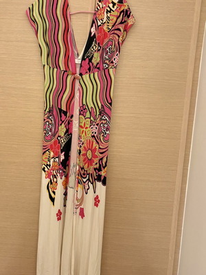 Long kimono dress by Greek designer, new, multicolor