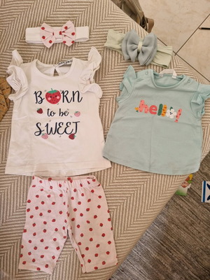 Strawberry set used 4-6 months with mayoral shirt gift