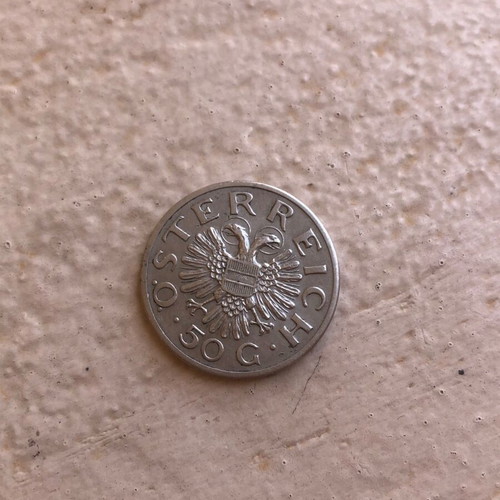 Austria 50 Groschen 1935 coin used, historic European currency