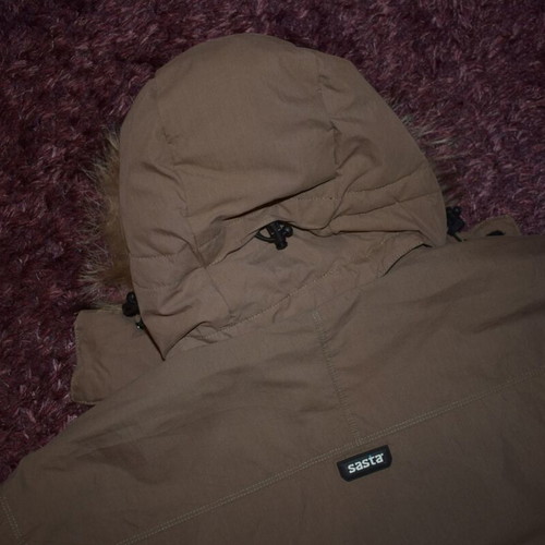 Sasta The Pole men's parka jacket XXL like new, beige and brown