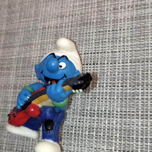 Peyo Schleich Smurfs φιγούρα μεταχειρισμένη, Lead Red Guitar Smurf 1997