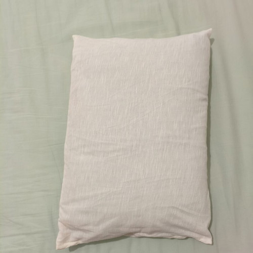 Handmade rectangular decorative pillow new, natural white 35x45 cm
