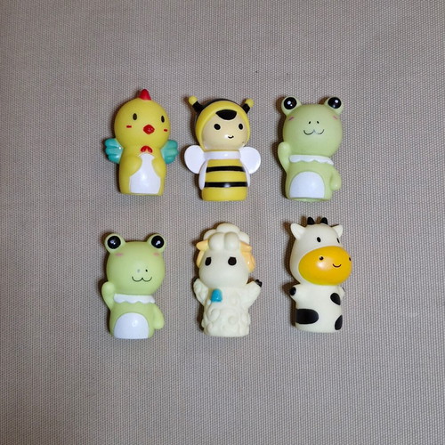 Baby finger puppets, 6 farm animal figures
