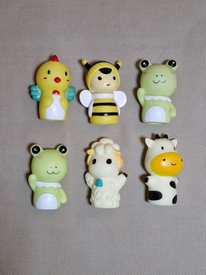 Baby finger puppets, 6 farm animal figures