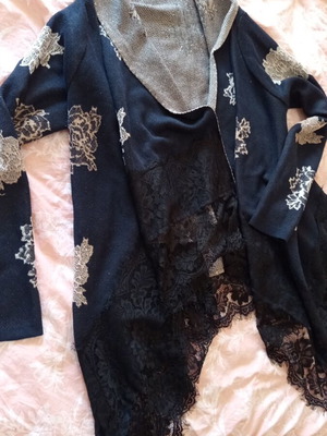 long jacket with lace