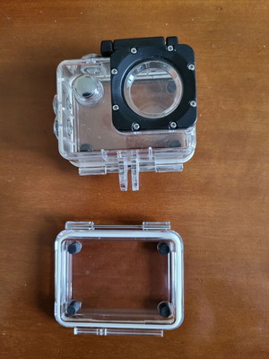 Waterproof protective housing for action camera with spare back new