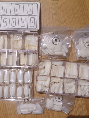 Artificial nail tips, large quantity, new with tags