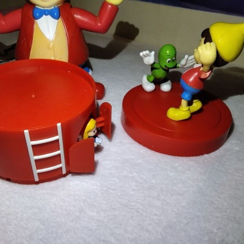 Vintage retro mechanical toy figures set used