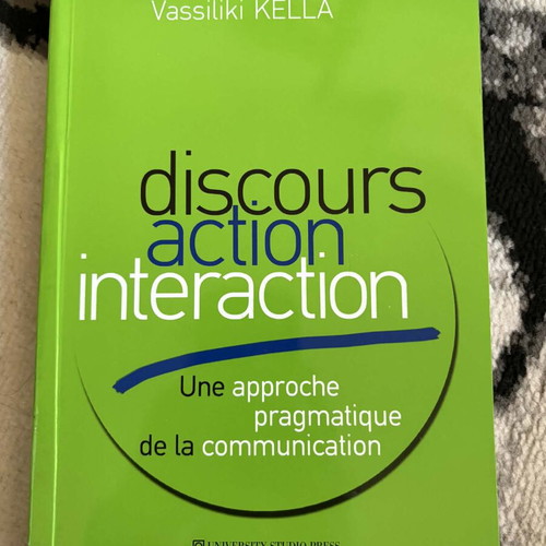 Discourse action interaction book like new, French