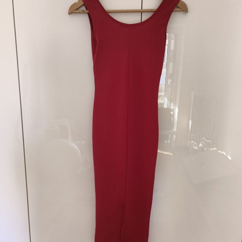 Boohoo red midi bodycon dress size EU 36 new
