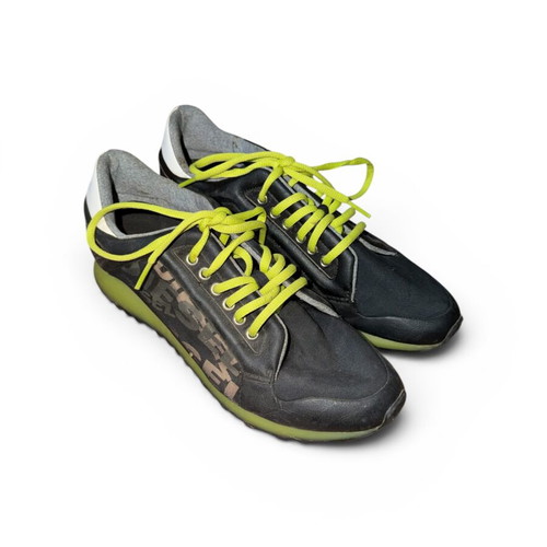 Diesel sneakers like new, black with neon green details, size 39