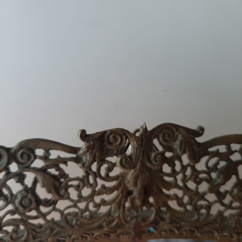 Bronze filigree mirror 1950s vintage