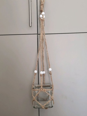 Decorative hanging glass and rope new