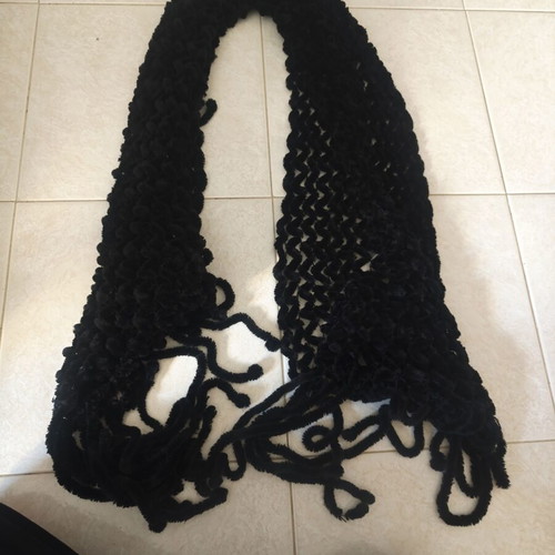 Knitted scarf black like new