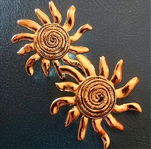 Υπέροχα Faux bijoux σκουλαρίκια "ήλιος" σε χρυσό χρώμα