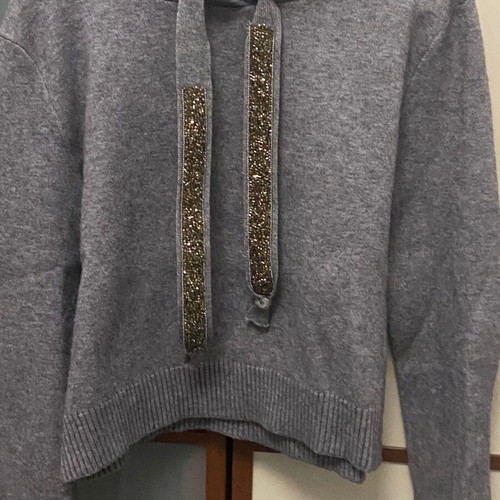 Zara knitted hoodie like new, gray, size S