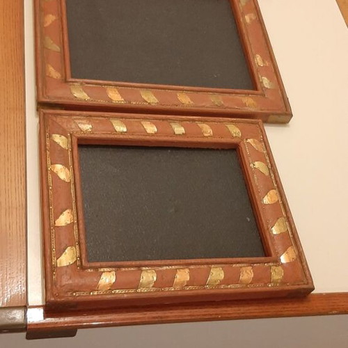 Wooden frames with gold metal details new, three sizes