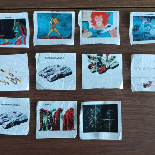 Thundercats paper cards used, pack of 30 pieces