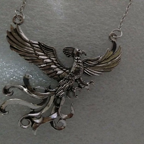 Dumbledore Phoenix Pendant Harry Potter Vintage Silver like new