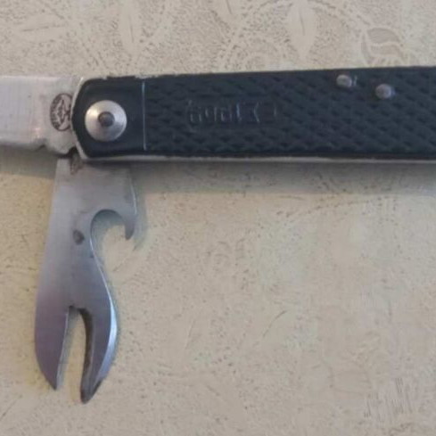 Greek army folding knife 1969 used, manufacturer Afentakis